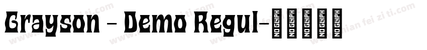 Grayson - Demo Regul字体转换